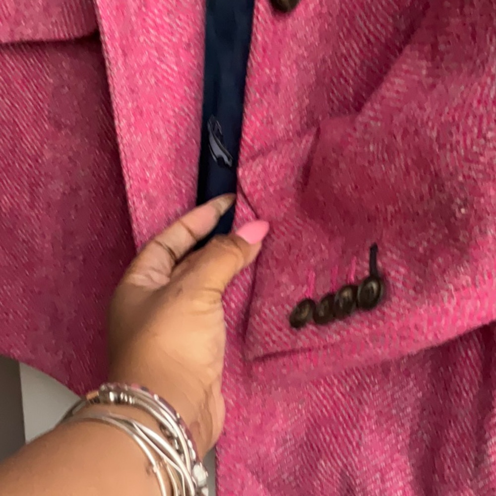 Boden Pink British Tweed Blazer - Picture 8 of 8